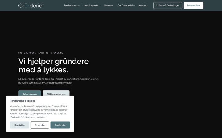 Screenshot of grunderiet.no