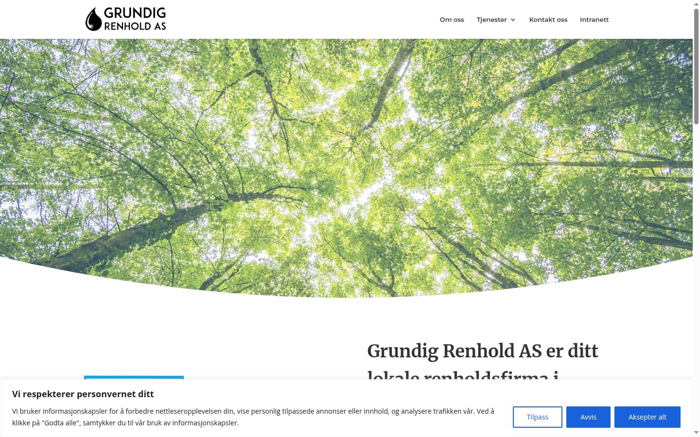 Screenshot des Einwilligungsbanners vor jeglicher Interaktion