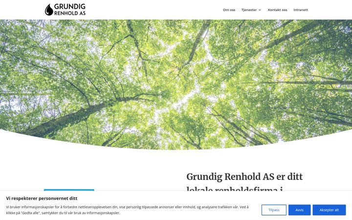 Screenshot of grundigrenhold.no