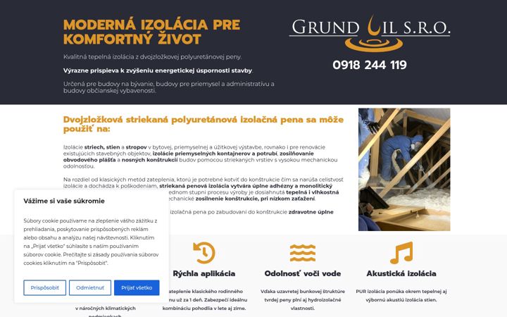 Screenshot of grundoil.sk