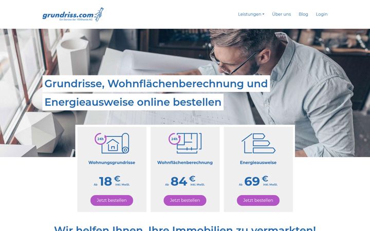Screenshot of grundriss.com