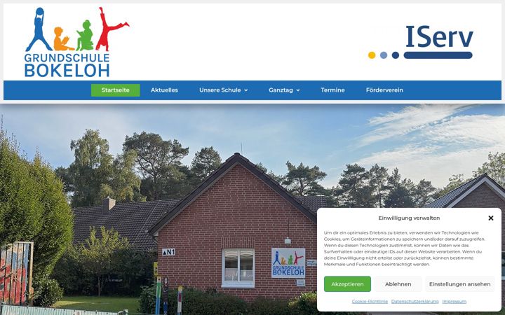 Screenshot of grundschule-bokeloh.de