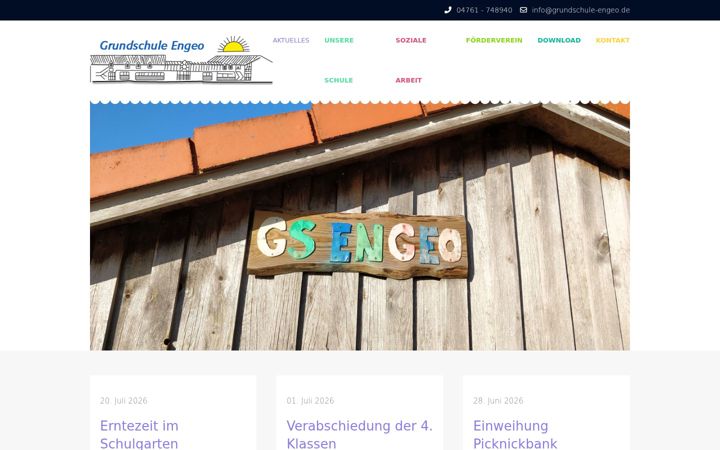 Screenshot of grundschule-engeo.de