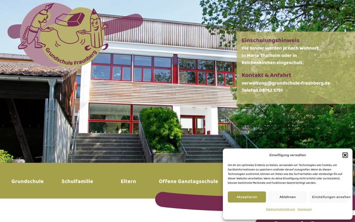 Screenshot of grundschule-fraunberg.de