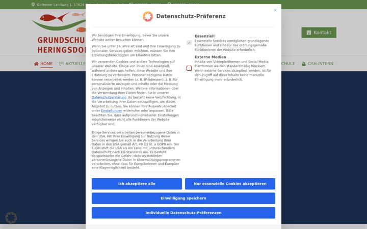 Screenshot of grundschule-heringsdorf.de