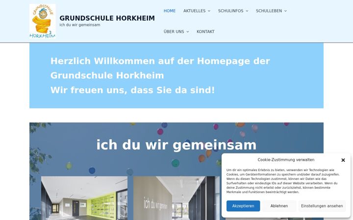 Screenshot of grundschule-horkheim.de