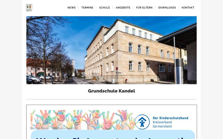 Screenshot of grundschule-kandel.de