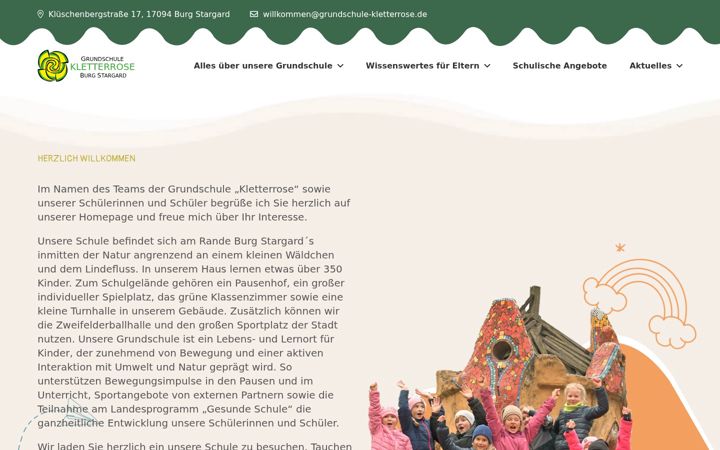 Screenshot of grundschule-kletterrose.de
