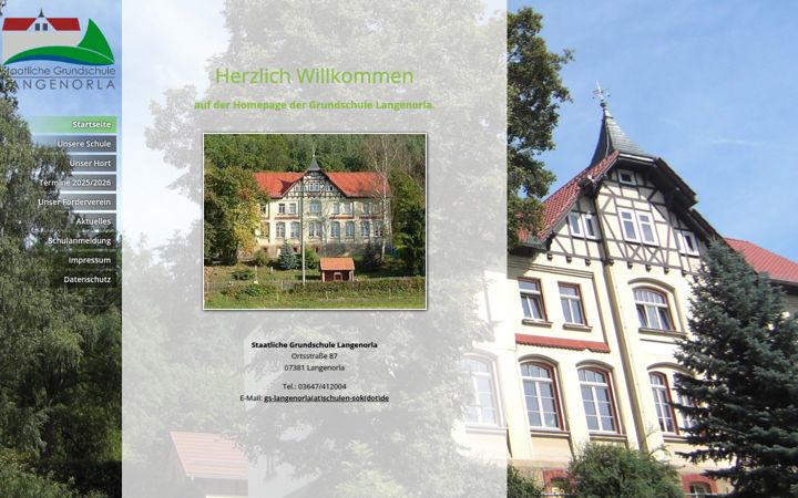 Screenshot of grundschule-langenorla.de