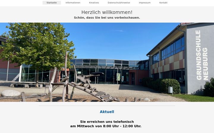 Screenshot of grundschule-neuburg.de
