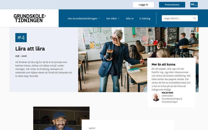 Screenshot of grundskoletidningen.se