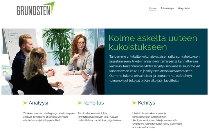 Screenshot of grundsten.fi