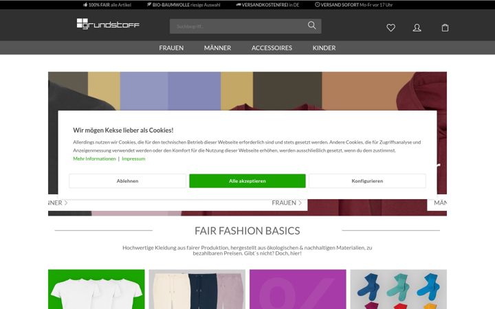 Screenshot of grundstoff.net