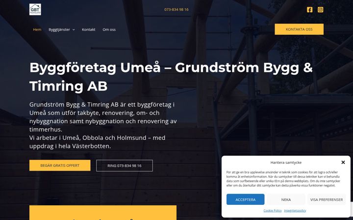 Screenshot of grundstrombygg.se
