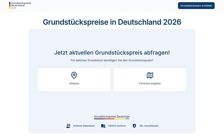 Ekrānuzņēmums no grundstueckspreise-deutschland.de