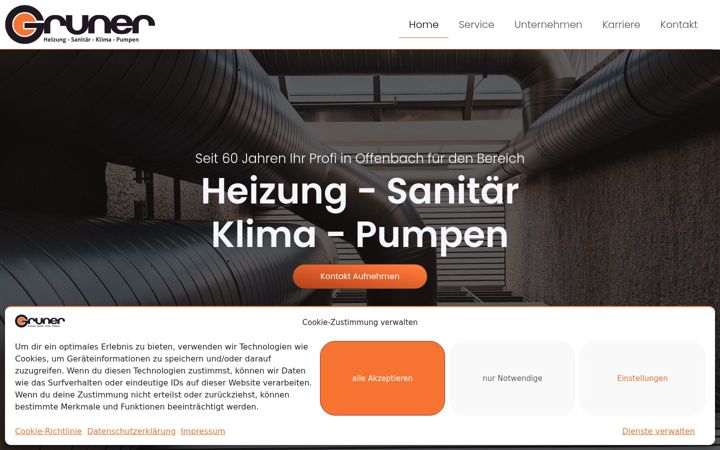 Screenshot of gruner-haustechnik.de