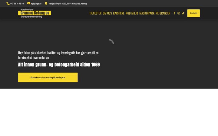 Screenshot stránky grunnogbetong.no