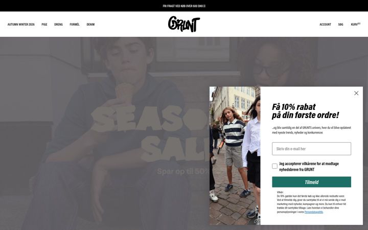 Screenshot of grunt.dk