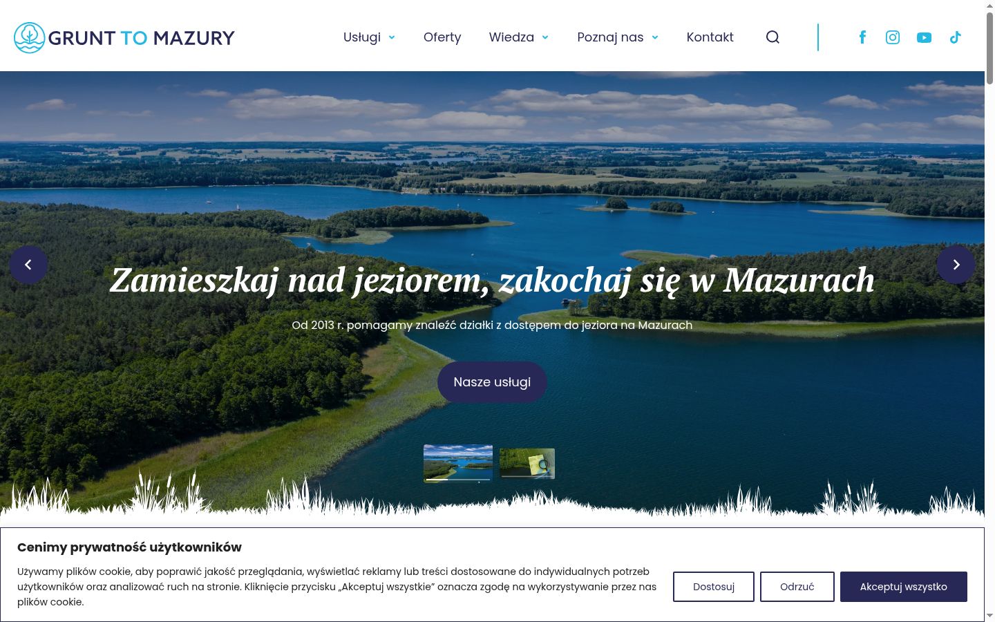 Zrzut ekranu banera zgody wyświetlanego przed jakąkolwiek interakcją