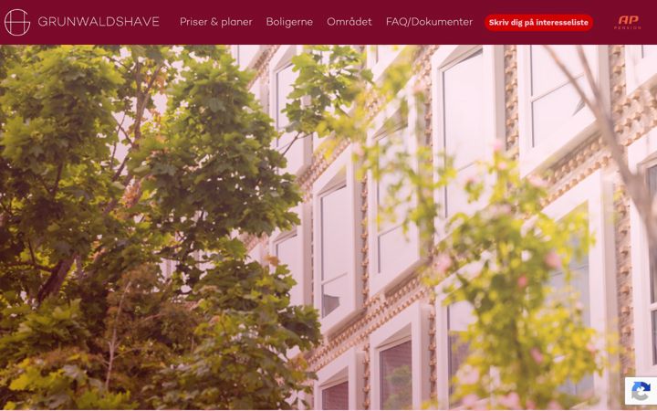 Screenshot of grunwaldshave.dk