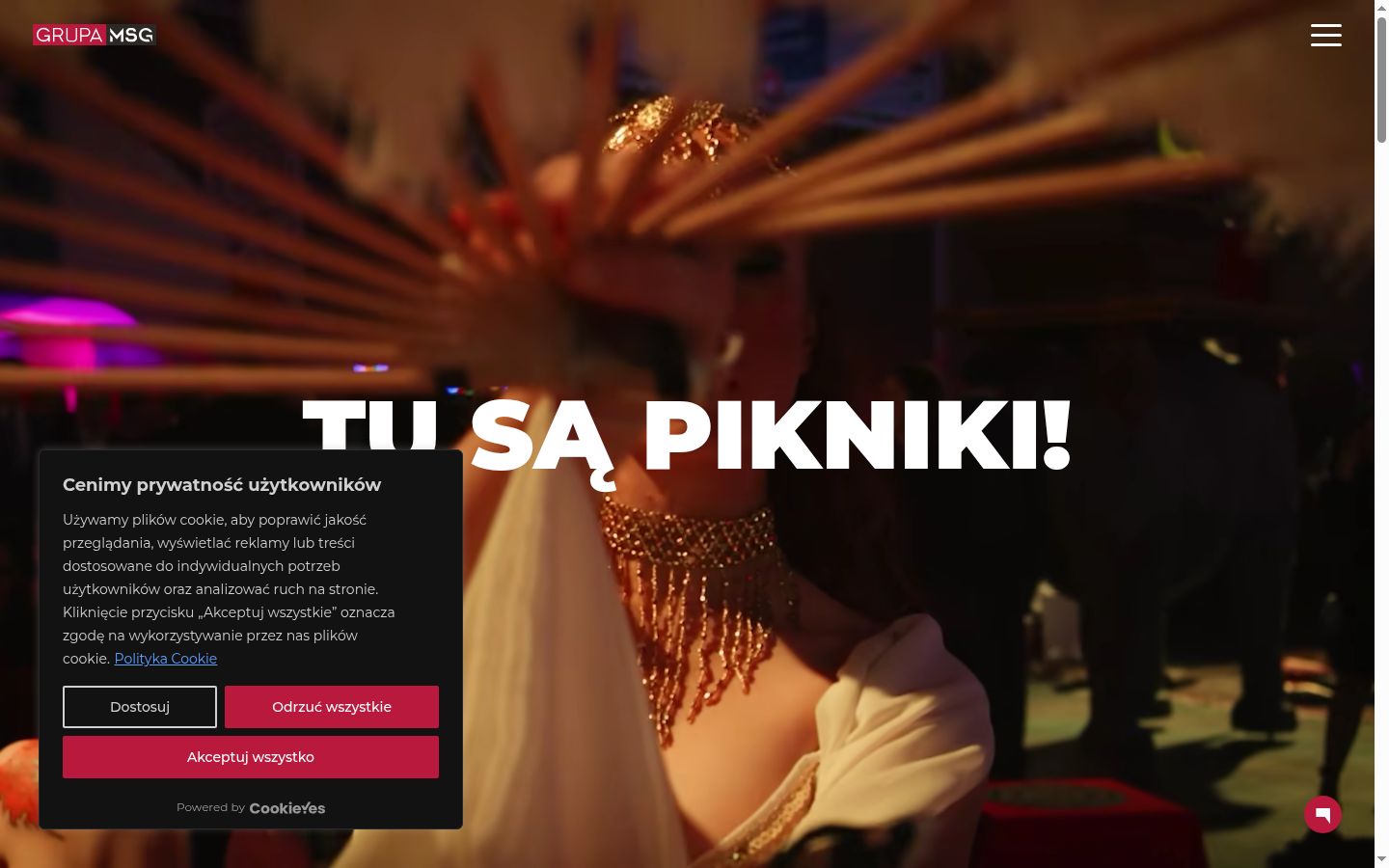 Ekrānuzņēmums ar piekrišanas baneri, kas tika rādīts pirms jebkādas mijiedarbības