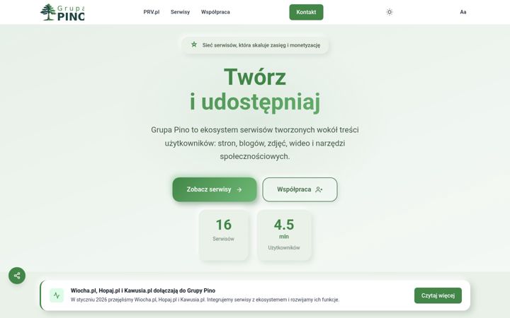 Screenshot of grupapino.pl