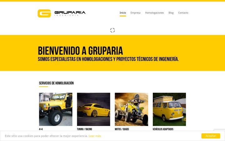 Screenshot of gruparia.es