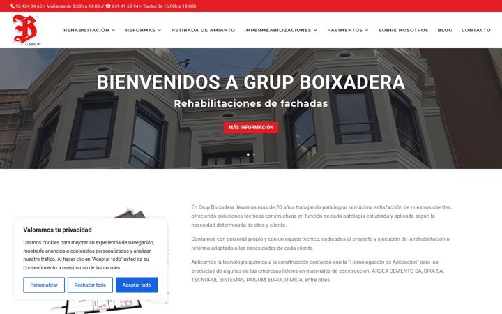 Screenshot of grupboixadera.com