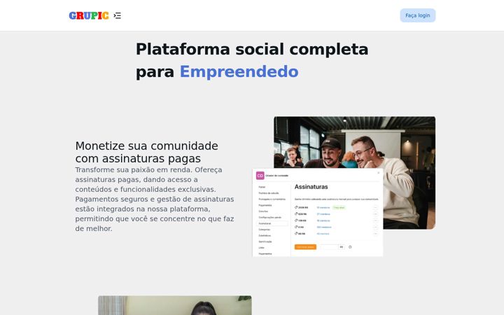 Screenshot of grupic.com.br