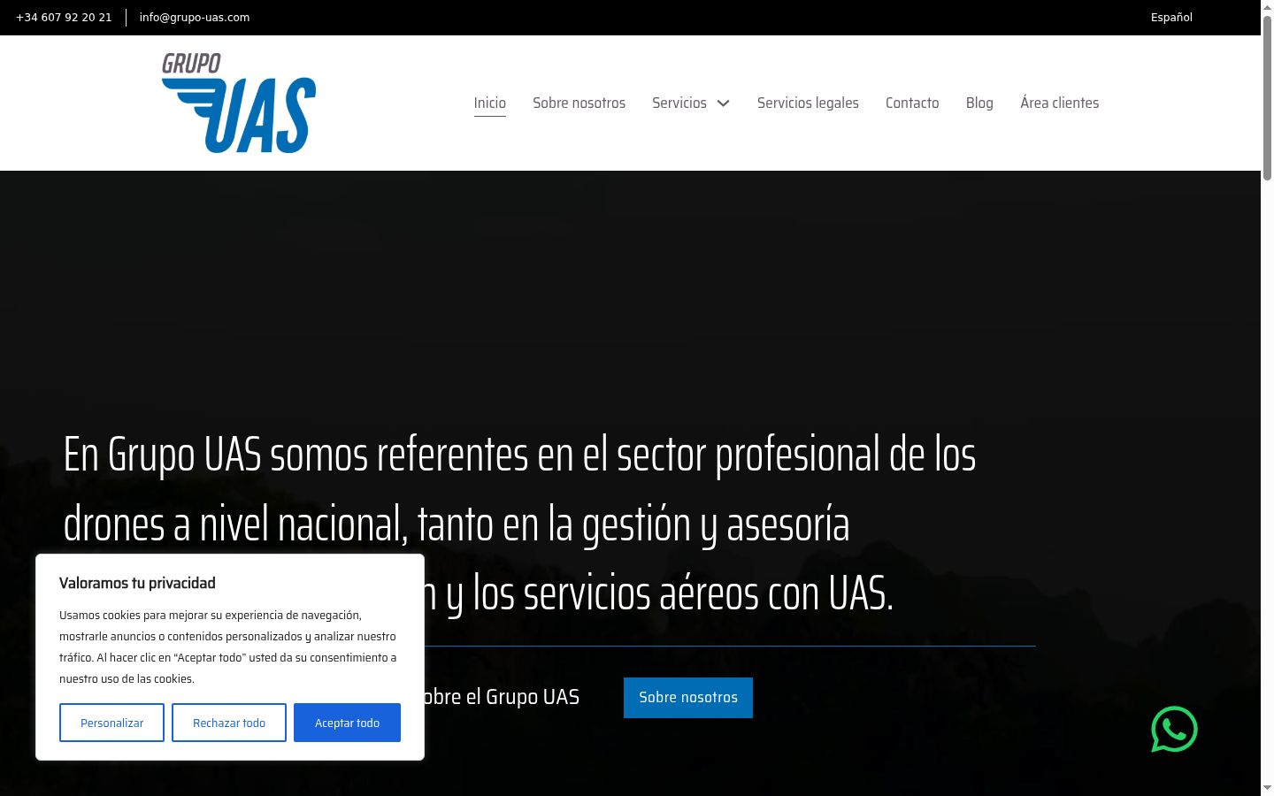 Screenshot del banner di consenso mostrato prima di qualsiasi interazione