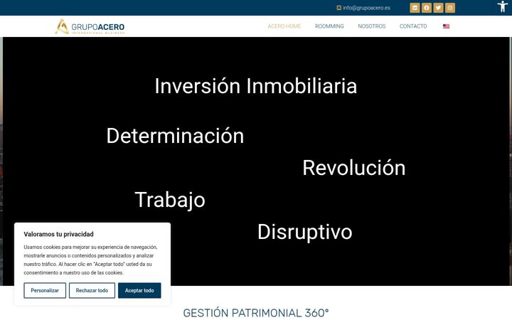 Screenshot of grupoacero.es