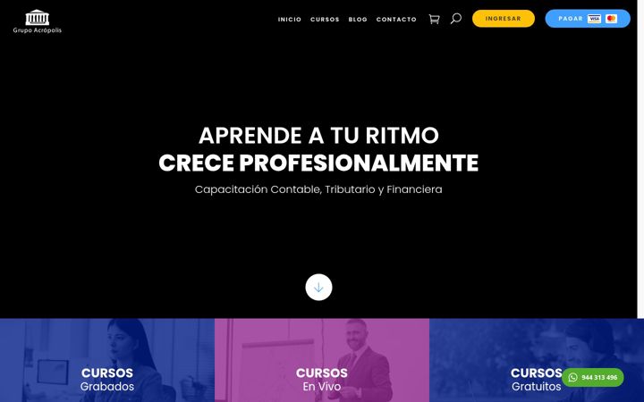 Screenshot of grupoacropolis.com.pe