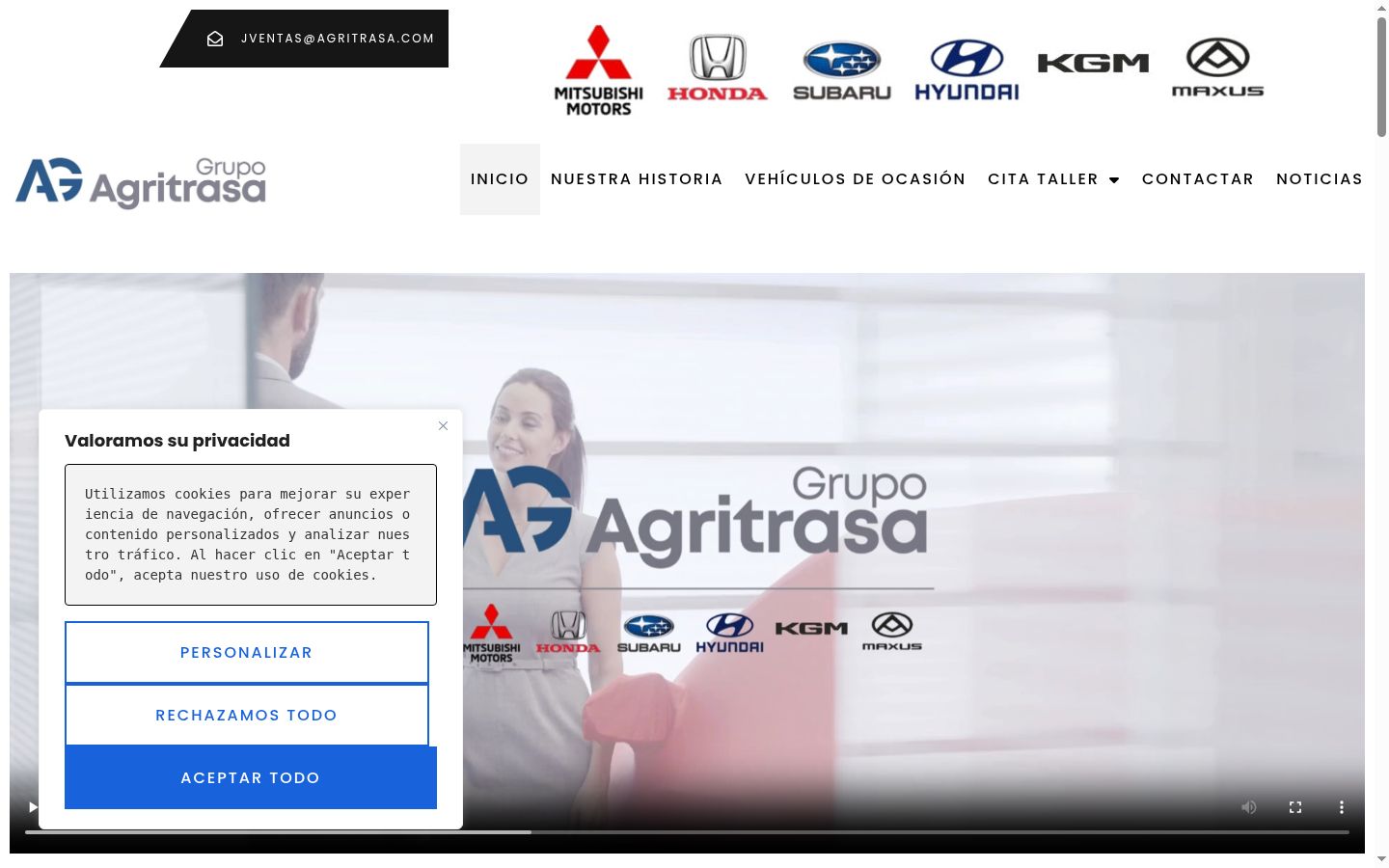 Sutikimo reklamjuostės, rodytos prieš bet kokią sąveiką, ekrano kopija