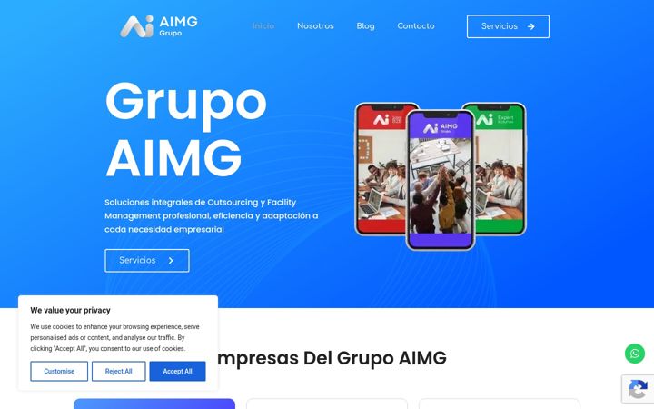 Screenshot of grupoaimg.com