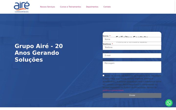 Screenshot of grupoaire.com.br
