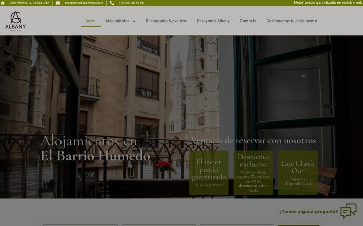 Screenshot of grupoalbany.com