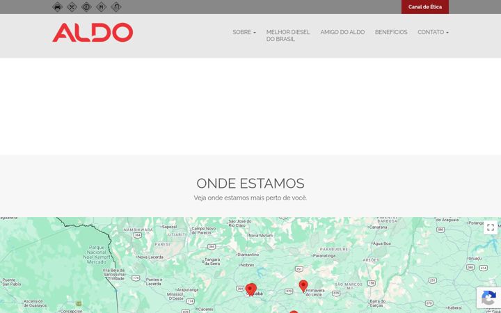Screenshot of grupoaldo.com.br