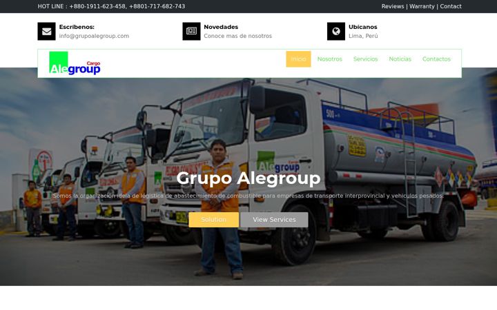 Screenshot of grupoalegroup.com