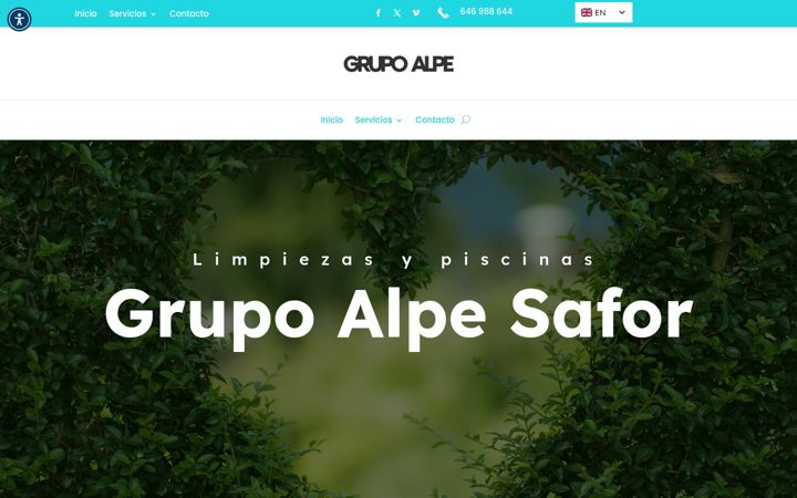 Screenshot of grupoalpesafor.com