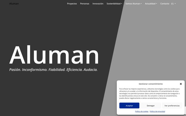 Screenshot of grupoaluman.com