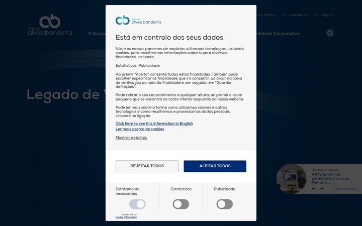 Screenshot of grupoalvesbandeira.com
