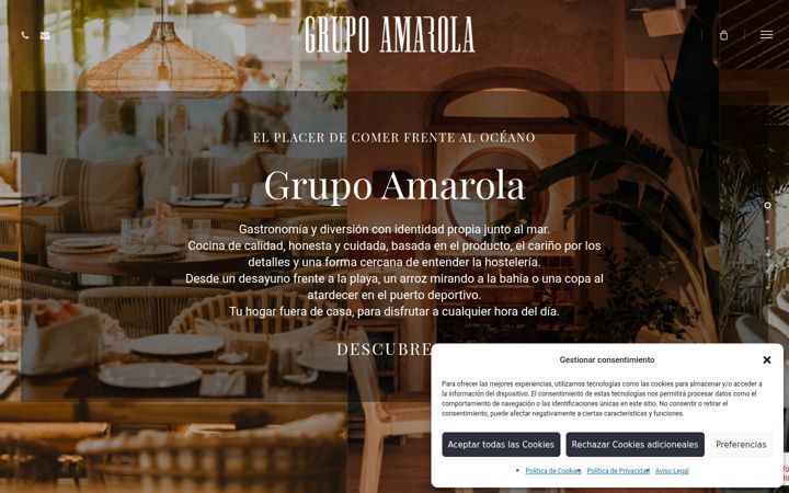 Screenshot of grupoamarola.com