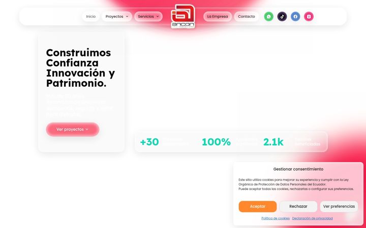 Screenshot of grupoancon.com