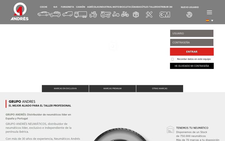 Screenshot of grupoandres.com