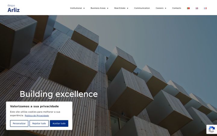 Screenshot of grupoarliz.pt