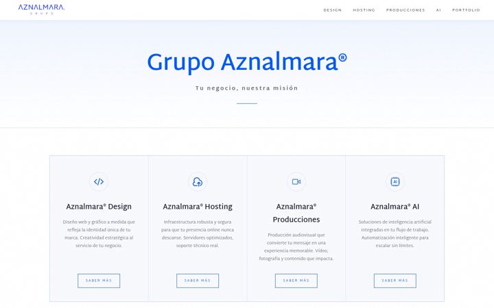 Screenshot of grupoaznalmara.com