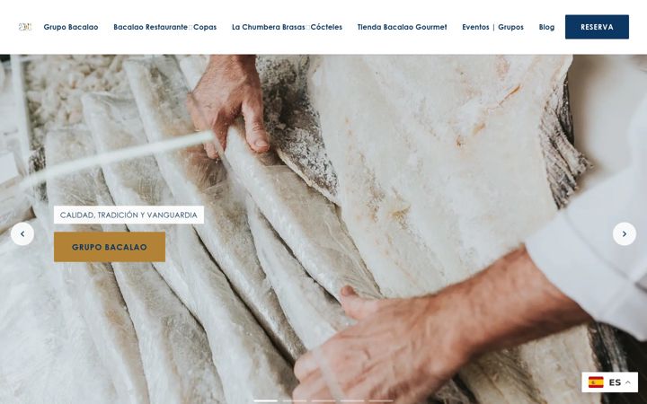 Captura de pantalla de grupobacalao.com