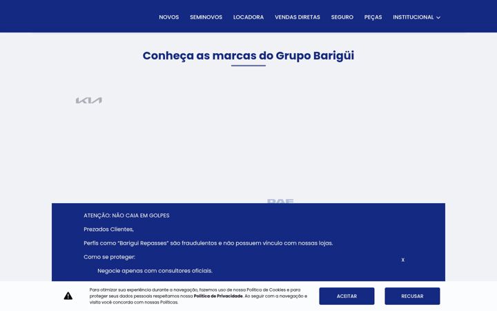 Screenshot of grupobarigui.com.br