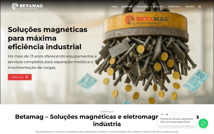 Screenshot of grupobetamag.com.br