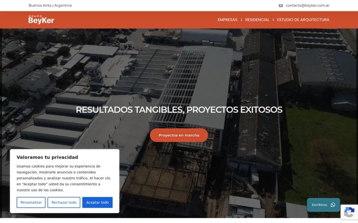 Screenshot of grupobeyker.com.ar